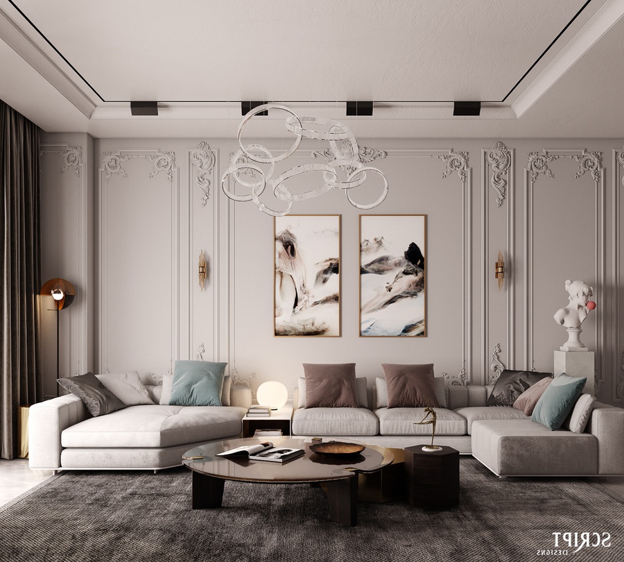 50 mẫu phòng khách tân cổ điển đẹp đậm chất nghệ thuật phương Tây