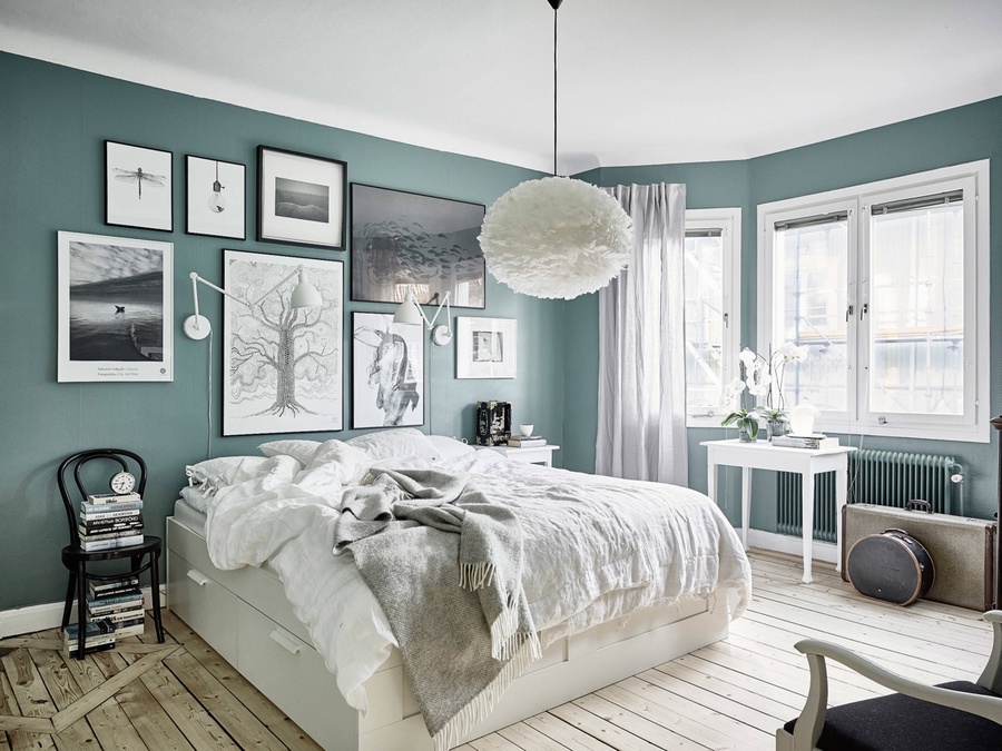 35+ mẫu phòng ngủ màu xanh dương, xanh lá đẹp, đáng mong đợi nhất năm 2022