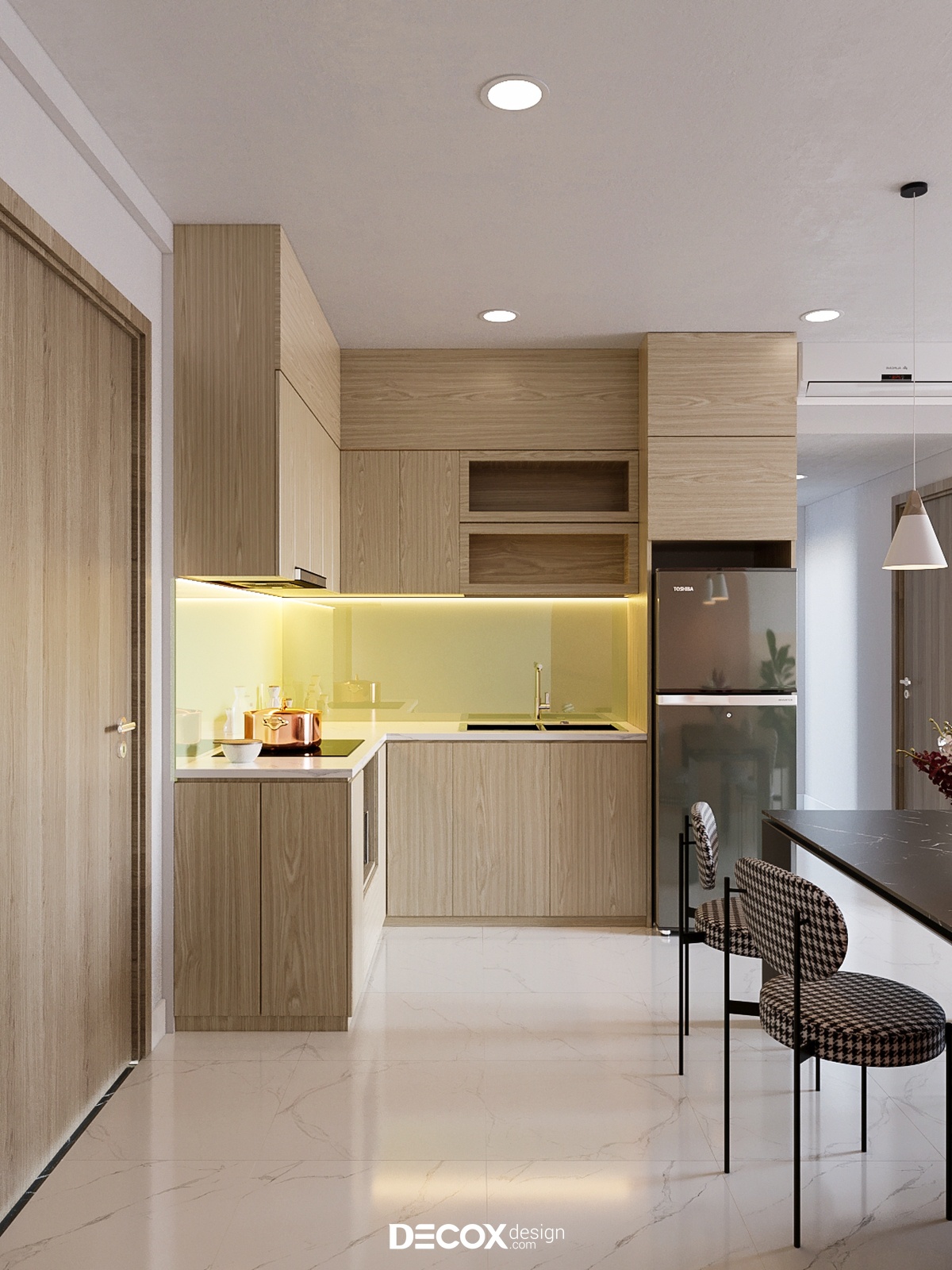 Thiết kế nội thất căn hộ Safira Khang Điền 70m2 de20064tc