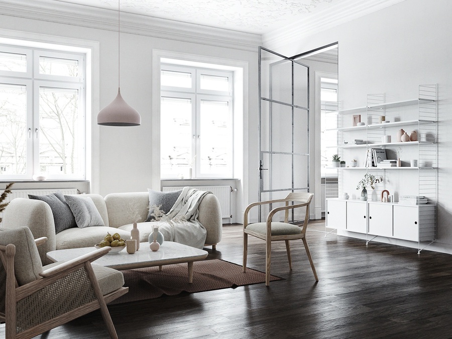 30+ Mẫu thiết kế phòng khách phong cách Bắc Âu - Scandinavian đẹp