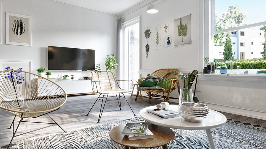 30+ Mẫu thiết kế phòng khách phong cách Bắc Âu - Scandinavian đẹp