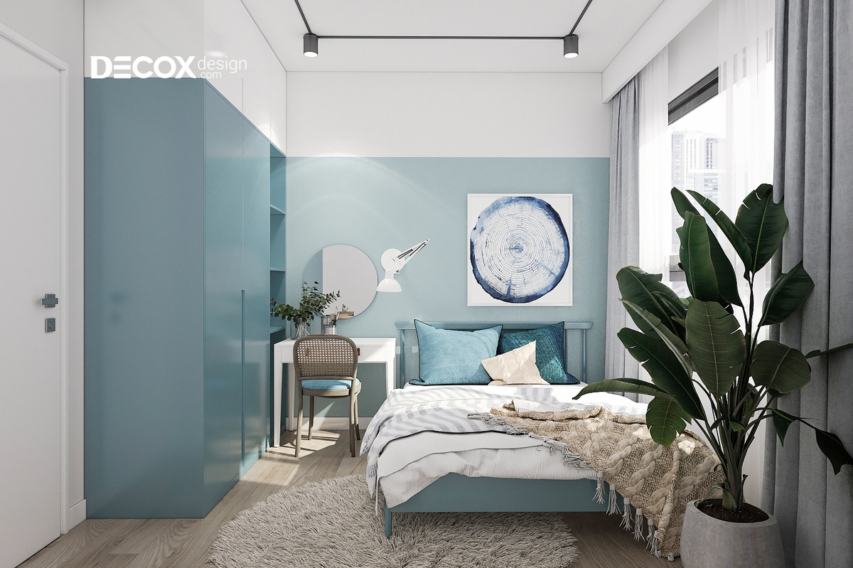 Xu hướng thiết kế phòng ngủ đẹp màu xanh nước biển 2022  Hiện đại và thanh  mát