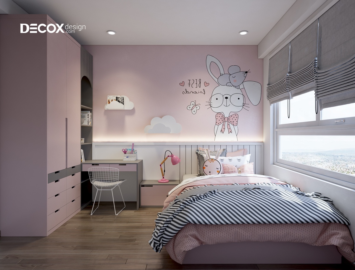 Trang trí phòng ngủ của trẻ với giấy dán tường