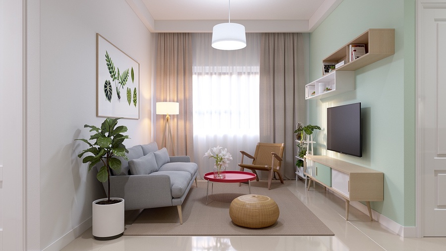 Gợi ý 11 ý tưởng thiết kế nội thất phòng khách chung cư nhỏ ăn gian diện  tích
