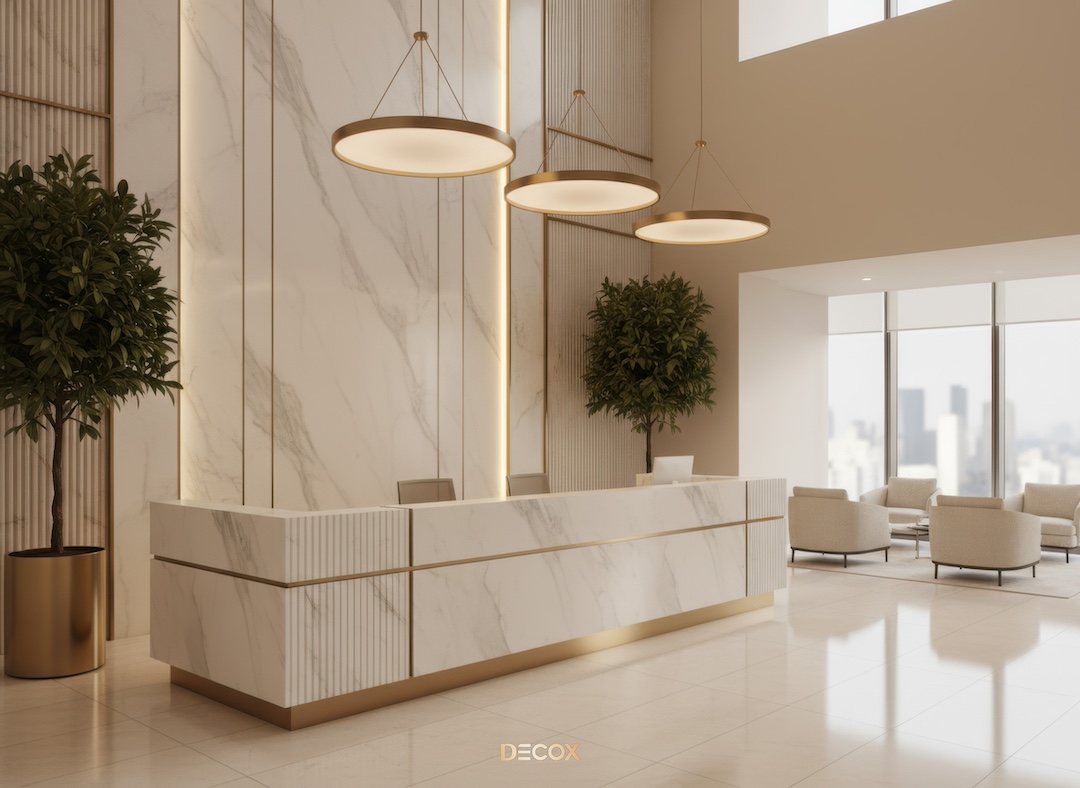 30+ Mẫu thiết kế quầy lễ tân (Văn phòng/Spa/Khách sạn) đẹp, hiện đại