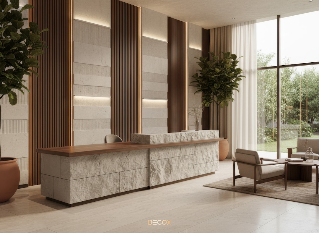 30+ Mẫu thiết kế quầy lễ tân (Văn phòng/Spa/Khách sạn) đẹp, hiện đại