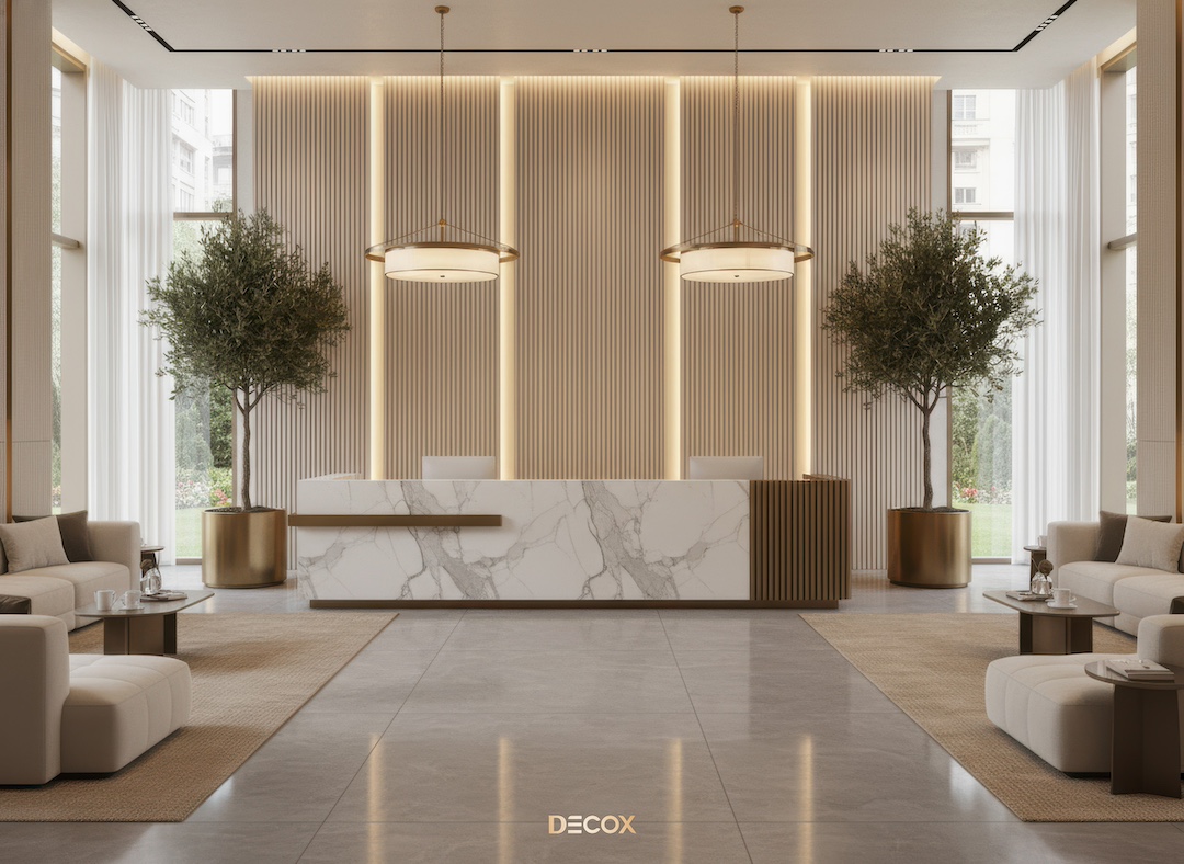 30+ Mẫu thiết kế quầy lễ tân (Văn phòng/Spa/Khách sạn) đẹp, hiện đại