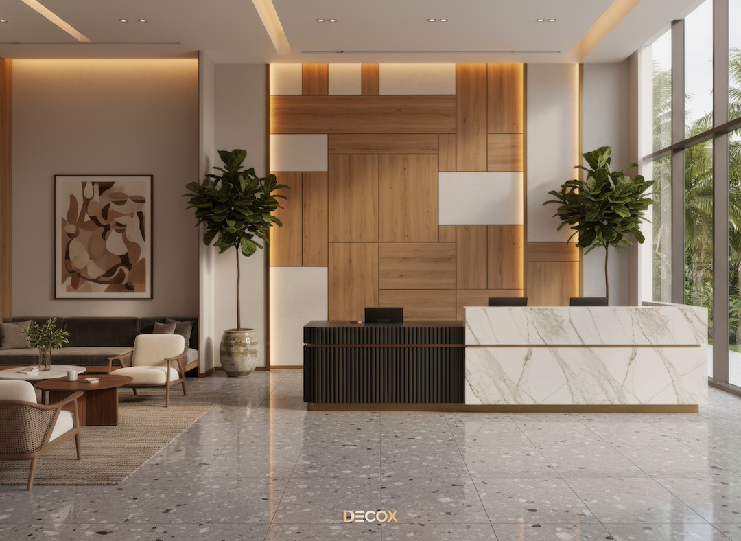 30+ Mẫu thiết kế quầy lễ tân (Văn phòng/Spa/Khách sạn) đẹp, hiện đại