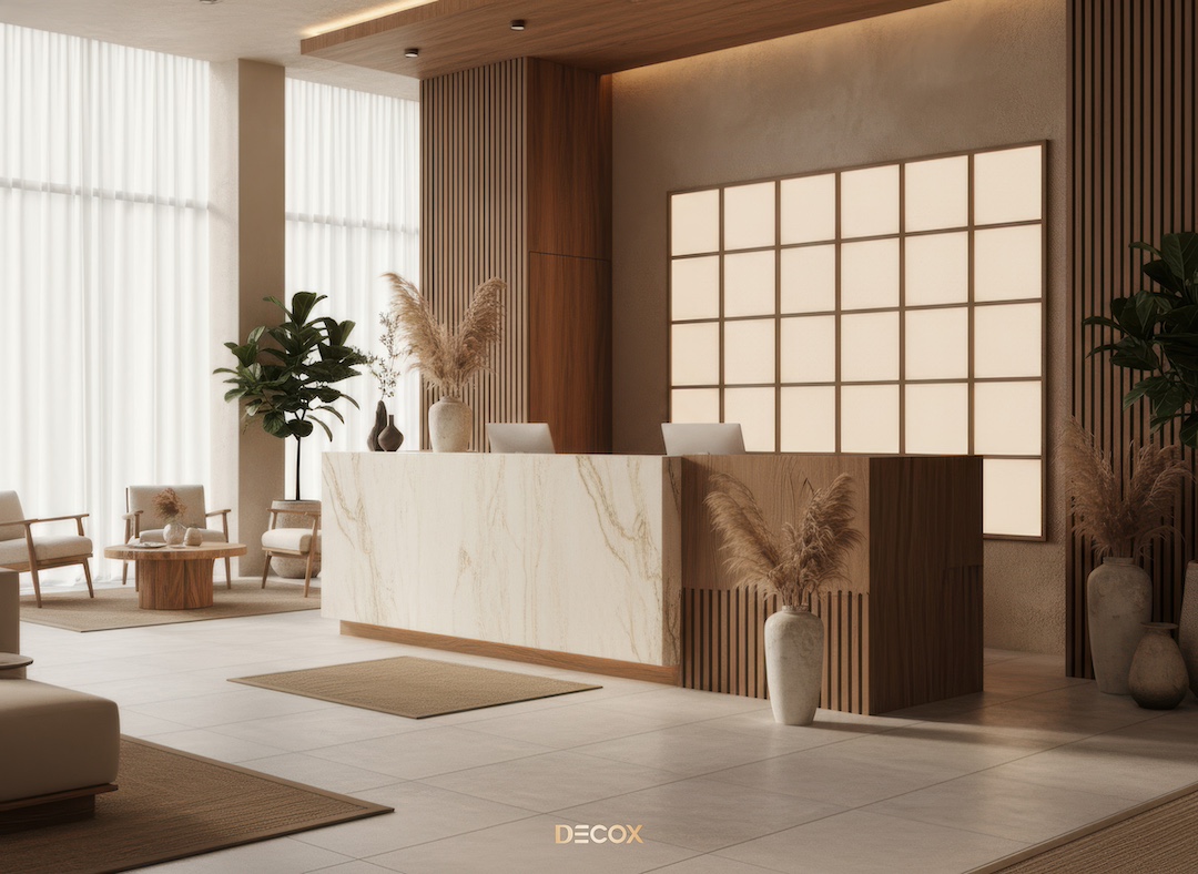 30+ Mẫu thiết kế quầy lễ tân (Văn phòng/Spa/Khách sạn) đẹp, hiện đại