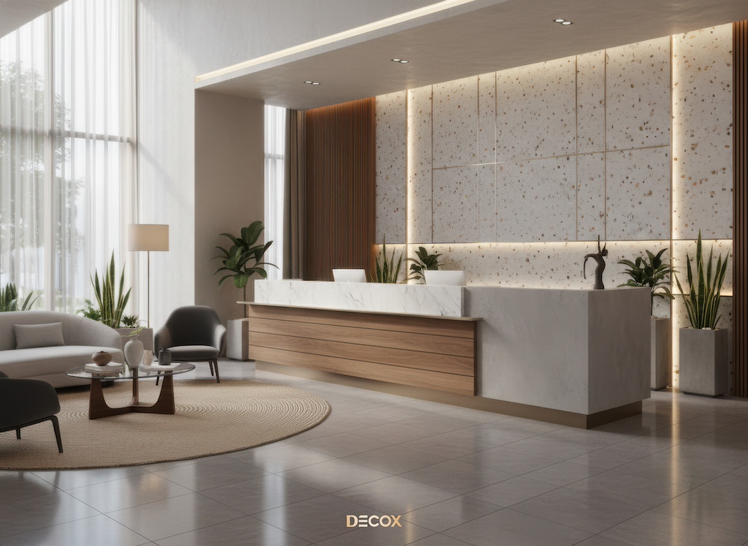 30+ Mẫu thiết kế quầy lễ tân (Văn phòng/Spa/Khách sạn) đẹp, hiện đại