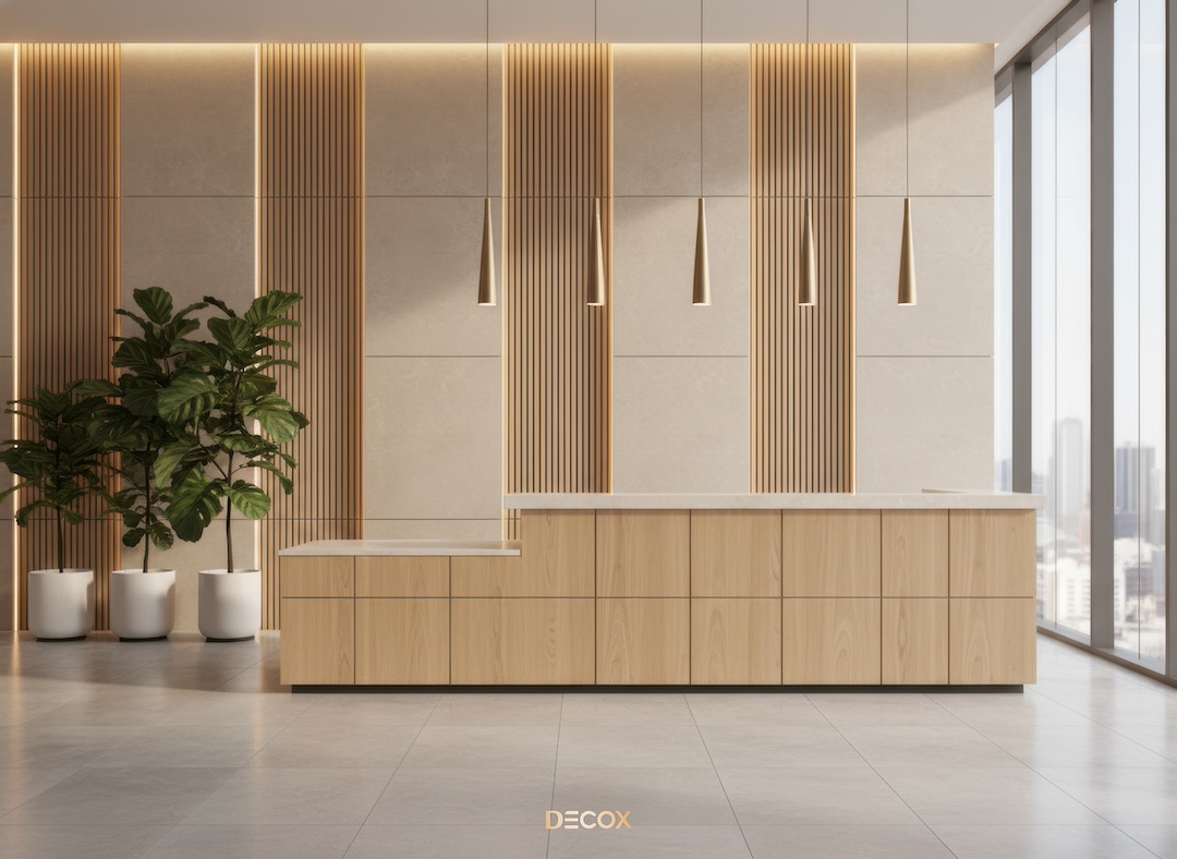 30+ Mẫu thiết kế quầy lễ tân (Văn phòng/Spa/Khách sạn) đẹp, hiện đại