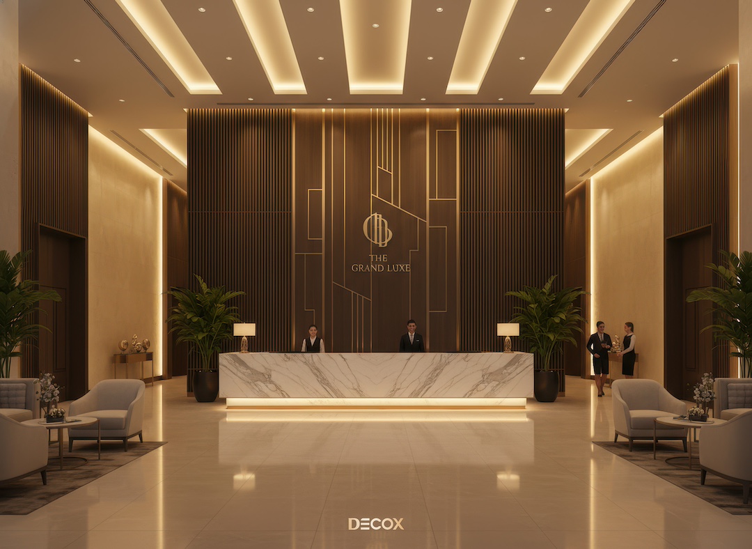 30+ Mẫu thiết kế quầy lễ tân (Văn phòng/Spa/Khách sạn) đẹp, hiện đại