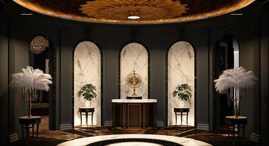 30+ Mẫu thiết kế quầy lễ tân khách sạn đẹp, sang trọng thu hút mọi ánh nhìn