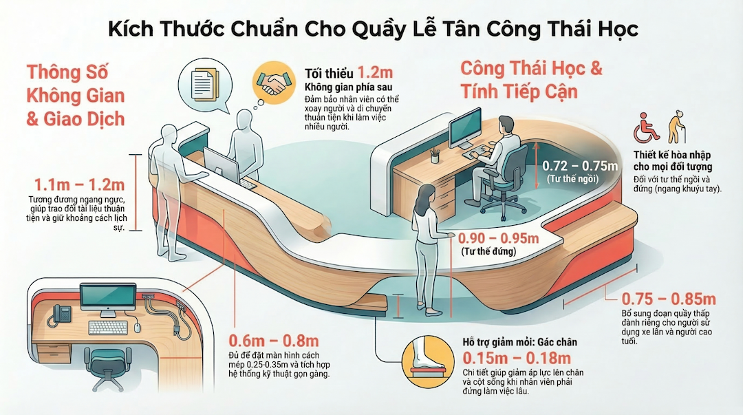 30+ Mẫu thiết kế quầy lễ tân (Văn phòng/Spa/Khách sạn) đẹp, hiện đại