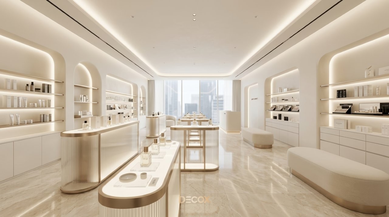 thiết kế shop mỹ phẩm