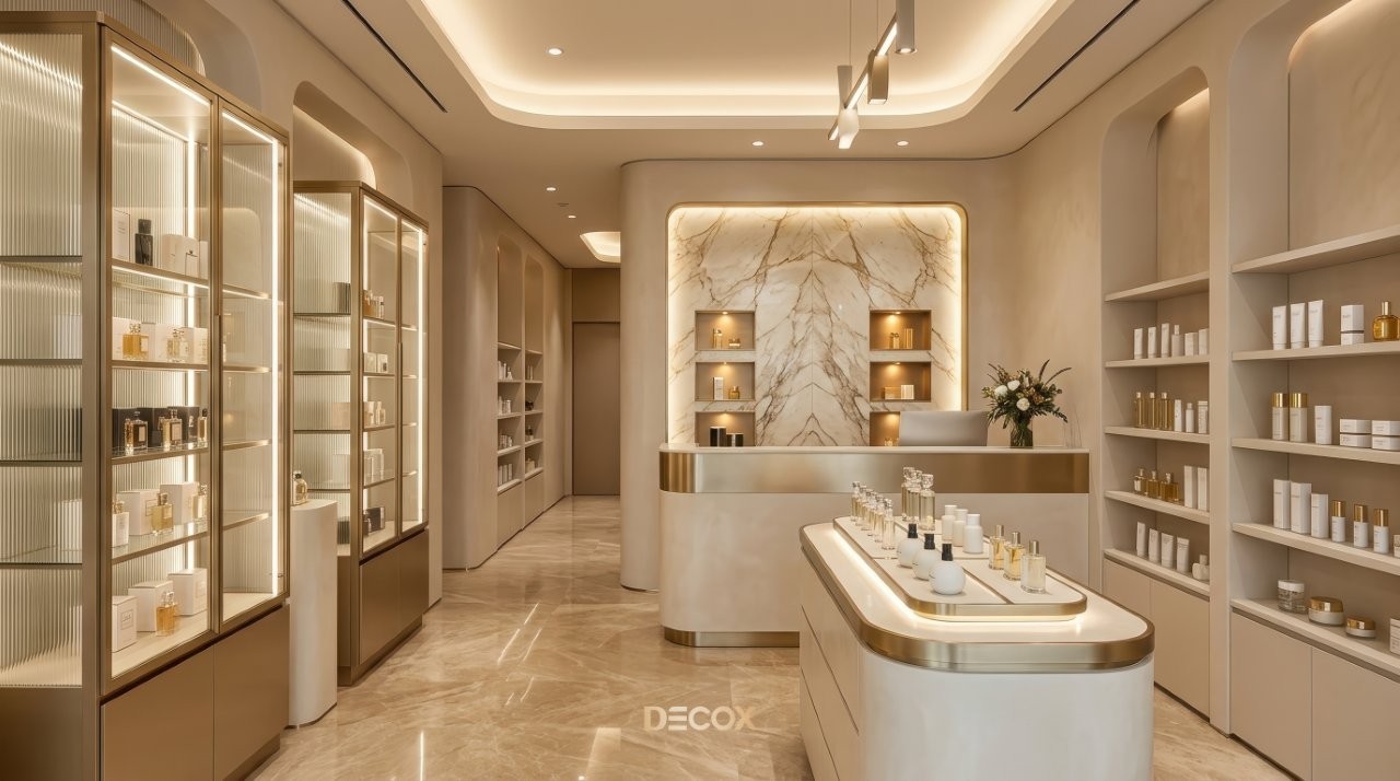 thiết kế shop mỹ phẩm