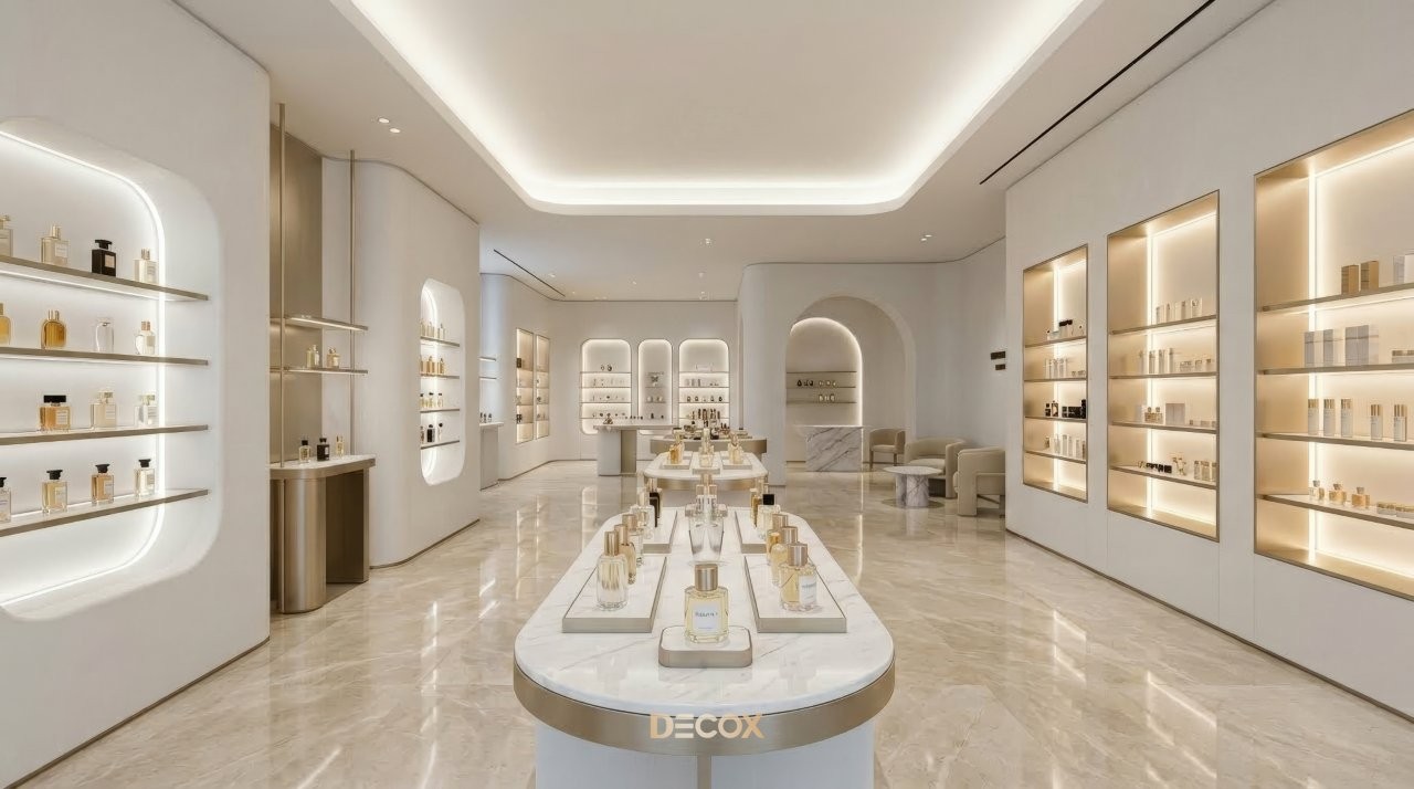 thiết kế shop mỹ phẩm