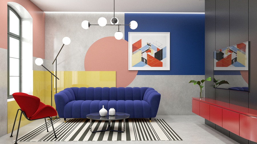 20 cách trang trí tường phòng khách đẹp với những món đồ đơn giản