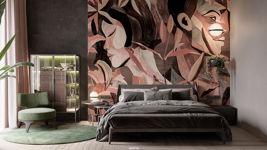 50 mẫu tranh vẽ tường phòng ngủ đẹp cho không gian thêm ấn tượng