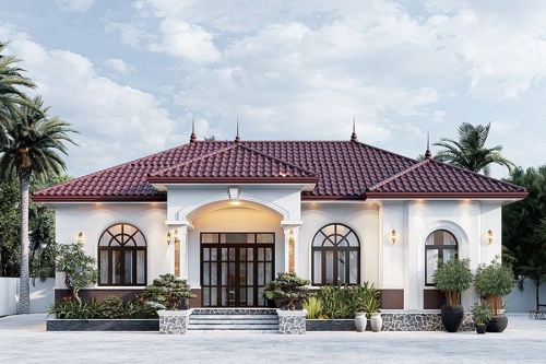 25+ Mẫu biệt thự mái Nhật 1 tầng đẹp ở Việt Nam (bản vẽ thiết kế)