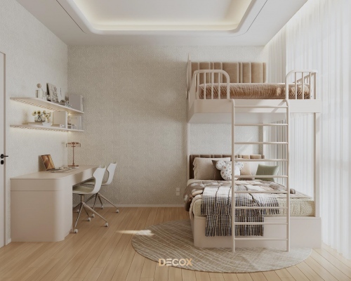 55+ Mẫu thiết kế phòng ngủ cho 2 bé trai, gái đẹp, riêng tư, tiện nghi