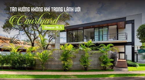 Courtyard House MA – Ngôi nhà 2 tầng ngập tràn không khí trong lành đến từ cây cối