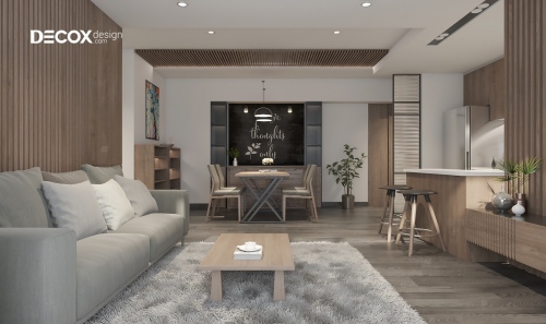 Thiết kế nội thất căn hộ chung cư Green Valley 80m2 de190088