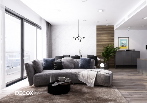 Thiết kế nội thất căn hộ Palm Heights 120m2 m190002