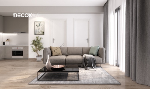 Thiết kế nội thất căn hộ The Park Residence 58m2 de180029